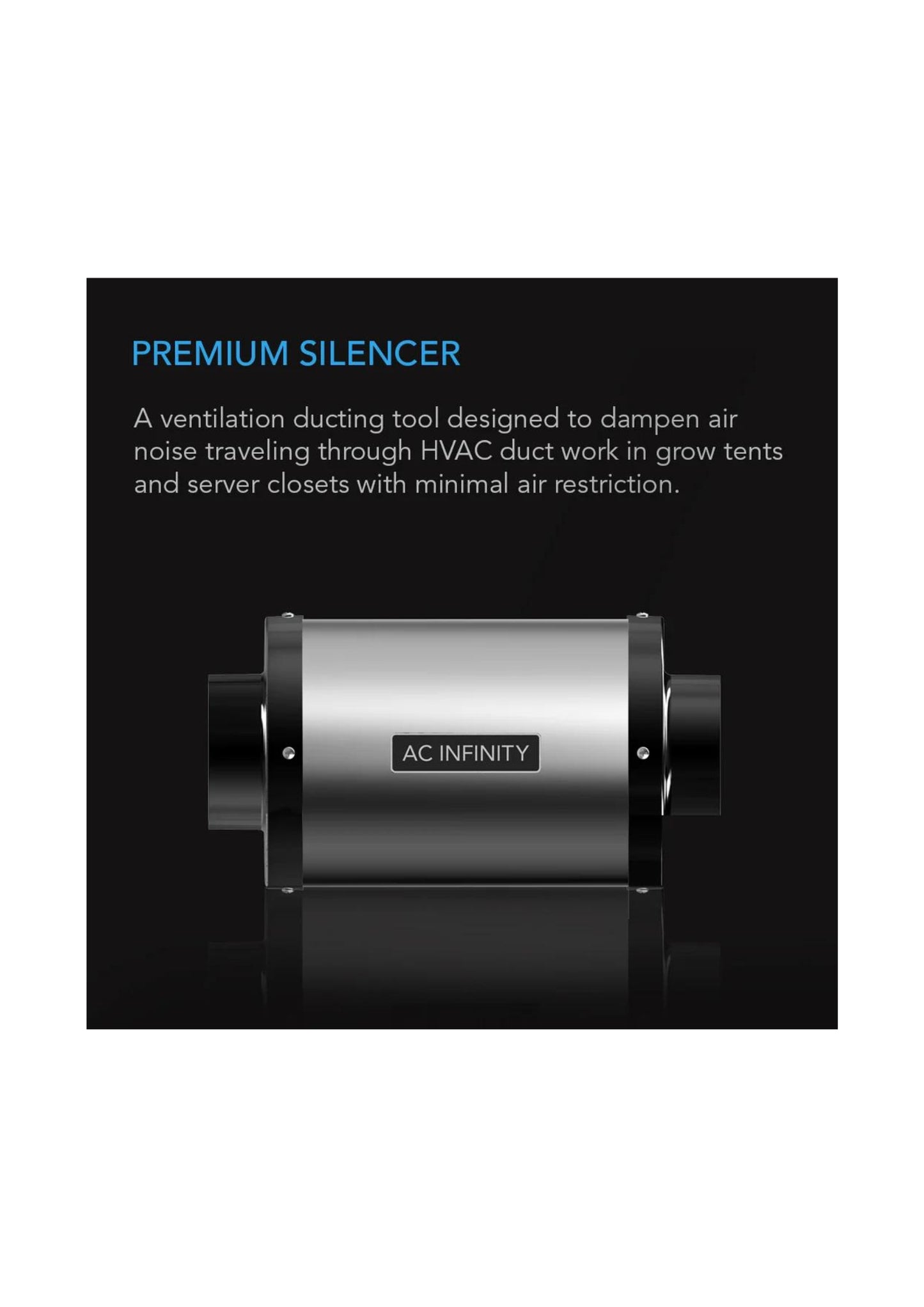 AC Infinity Inline Duct Fan Silencer