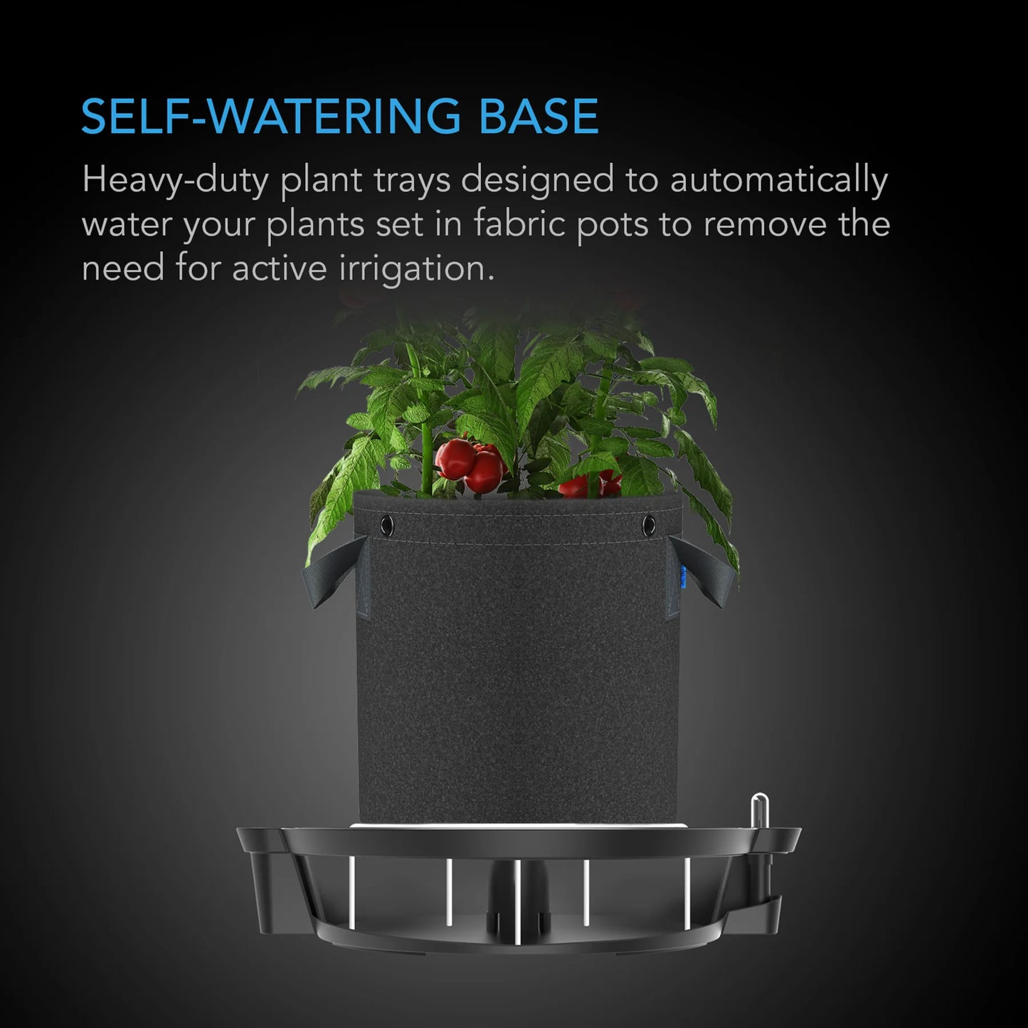 AC Self-Watering Fabric Pot Base, 4 Pack