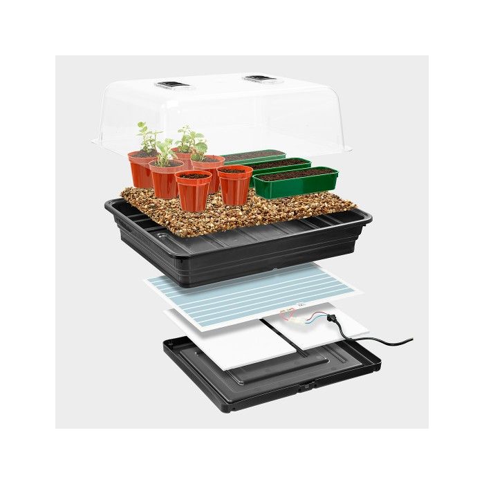 Large Variable Heated Propagator 52x42x26cm Stewarts