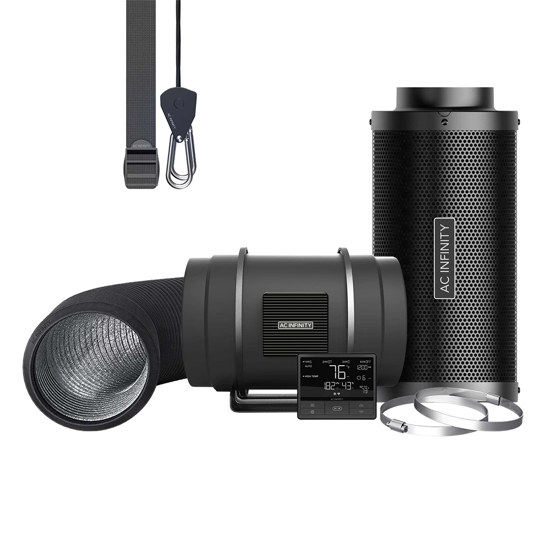 8" - Inline Fan, 69 PRO Controller, Carbon Filter & Ducting