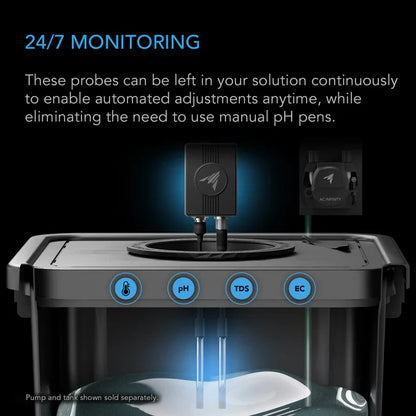 Hydro Sensor for Controller AI+, Precise pH, EC, TDS and Water Temp Data Tracking, Enables Equipment Control Programming
