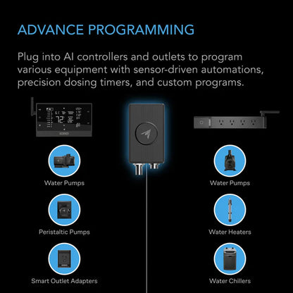 Hydro Sensor for Controller AI+, Precise pH, EC, TDS and Water Temp Data Tracking, Enables Equipment Control Programming