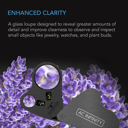 AC Infinity Jewellers Loupe, Pocket Magnifying Glass With Led Light & Dual Lenses