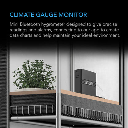 AC Infinity Cloudcom A2, Mini Smart Thermo-Hygrometer With Data App, Integrated Sensor Probe