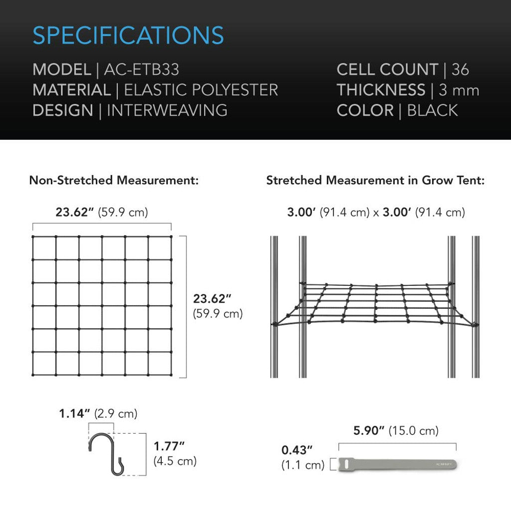 AC Infinity Grow Tent Trellis Netting