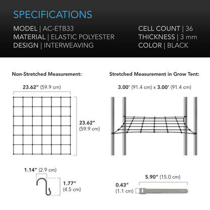 AC Infinity Grow Tent Trellis Netting
